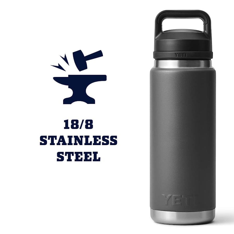 YETI RAMBLER 26 OZ BOTTLE, VACUUM INSULATED, STAINLESS STEEL WITH CHUG CAP, CHARCOAL | YETI | 05