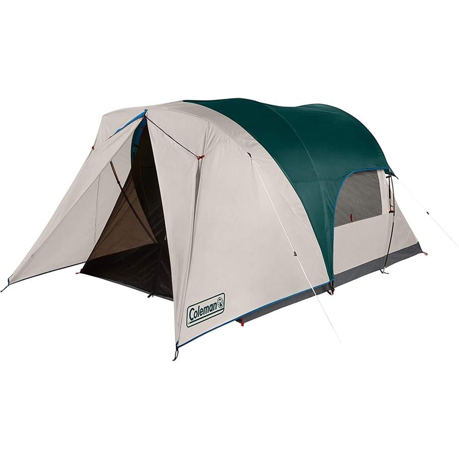 Coleman Cabin Camping Tent with Weatherproof Screen Room 4 Person Cabin Tent with Enclosed Screened Porch, Evergreen | Coleman