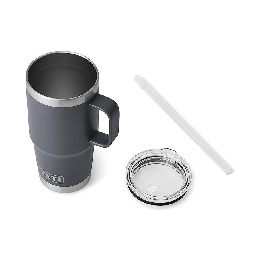 YETI RAMBLER 25 OZ STRAW MUG, VACUUM INSULATED, STAINLESS STEEL, CHARCOAL | YETI | 03