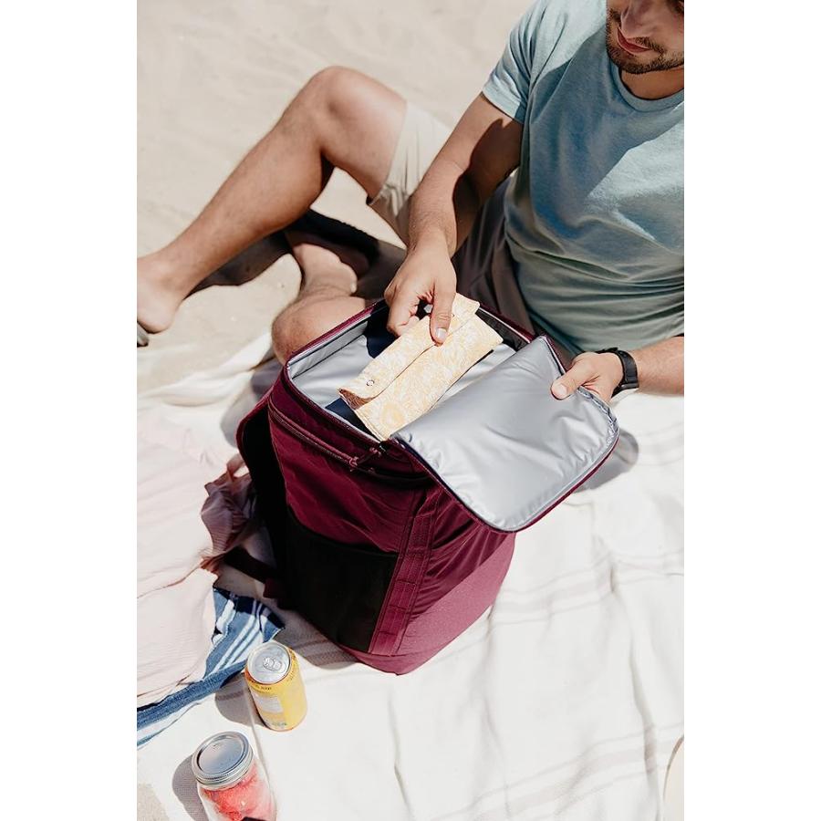 IGLOO 36-CAN REPREVE ECO FRIENDLY PORTABLE OUTDOOR INSULATED SOFT SIDE BACKPACK COOLER BAG, CHERRY | igloo | 02