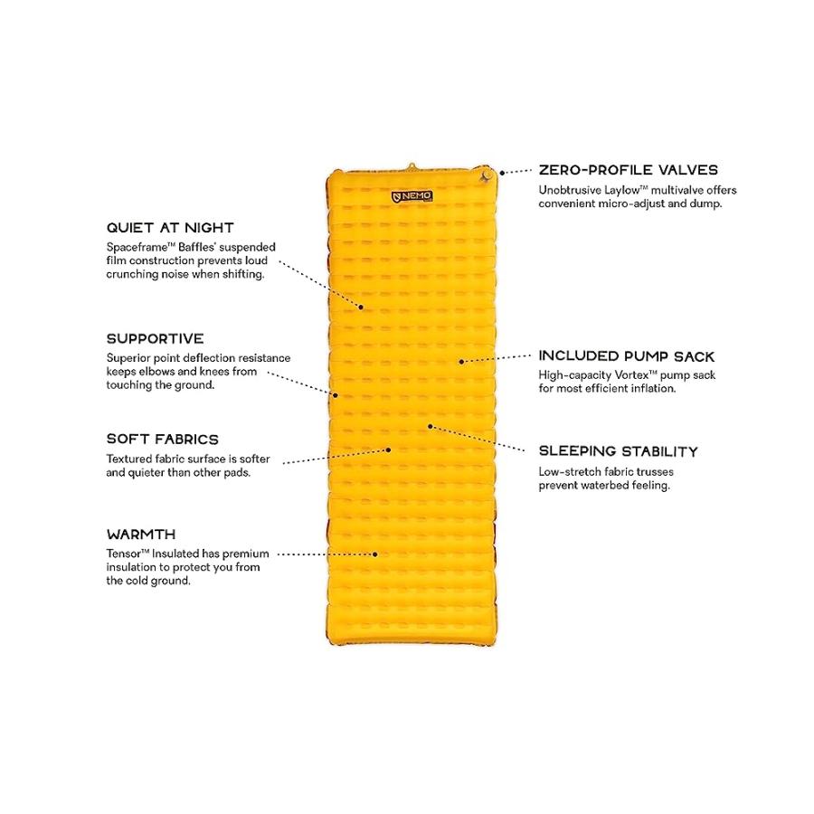 NEMO TENSOR INSULATED SLEEPING PAD (2022), TORCH, REGULAR WIDE | NEMO | 04