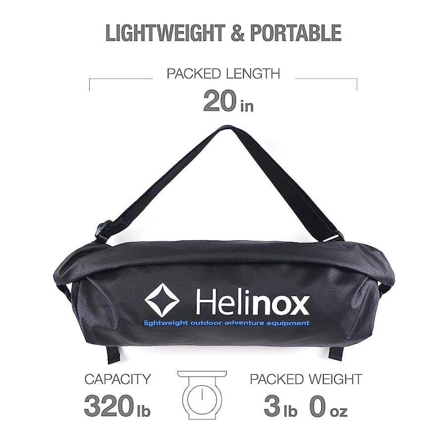 HELINOX INCLINE FESTIVAL CHAIR ADJUSTABLE OUTDOOR FOLDING CHAIR FOR EVENTS, BLACK | Helinox | 01