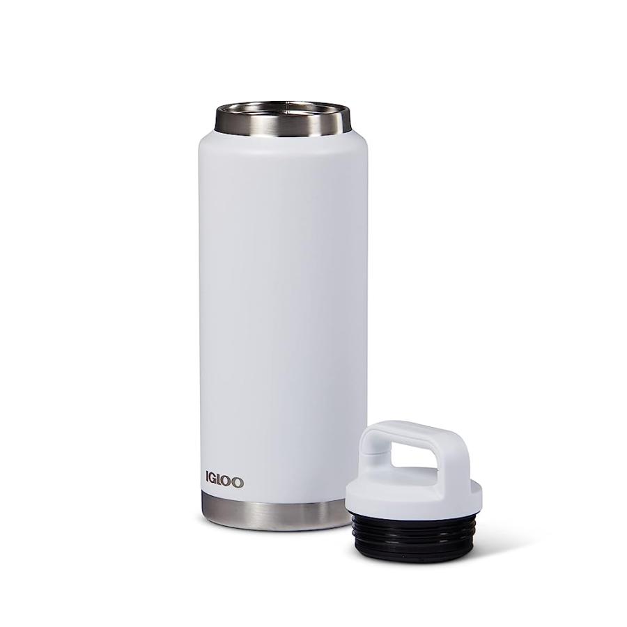 IGLOO 36 OZ WHITE STAINLESS STEEL BOTTLE | LES CREATIONS | 02