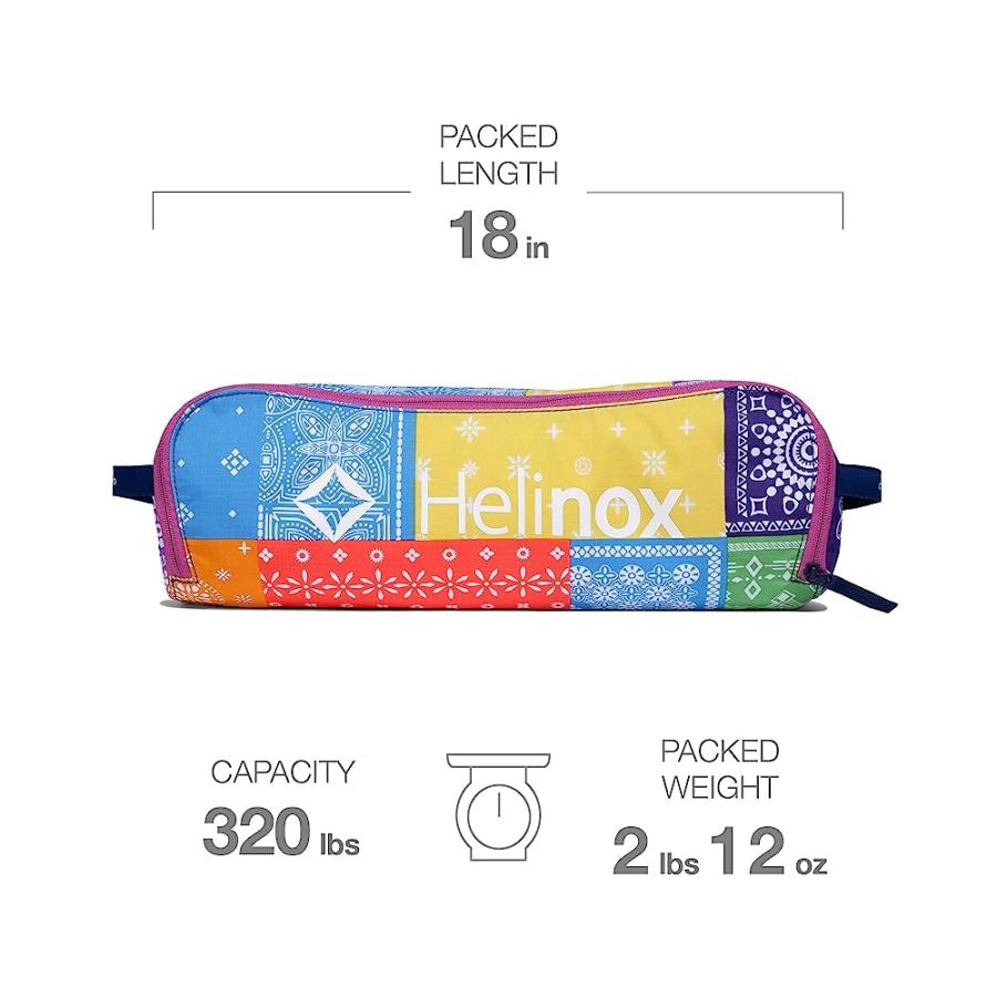 HELINOX CHAIR TWO ULTRALIGHT, HIGH-BACK, COLLAPSIBLE CAMPING CHAIR, RAINBOW BANDANA, WITH POCKETS | Helinox | 01