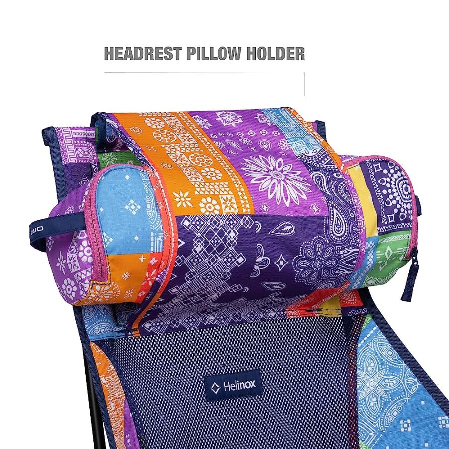 HELINOX CHAIR TWO ULTRALIGHT, HIGH-BACK, COLLAPSIBLE CAMPING CHAIR, RAINBOW BANDANA, WITH POCKETS | Helinox | 06