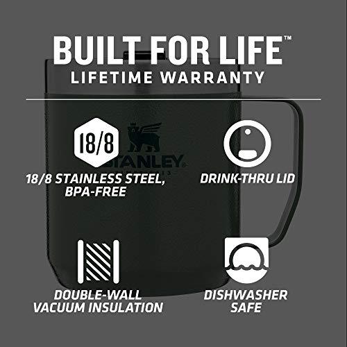 STANLEY THE LEGENDARY CAMP MUG 12OZ HAMMERTONE GREEN | STANLEY | 01