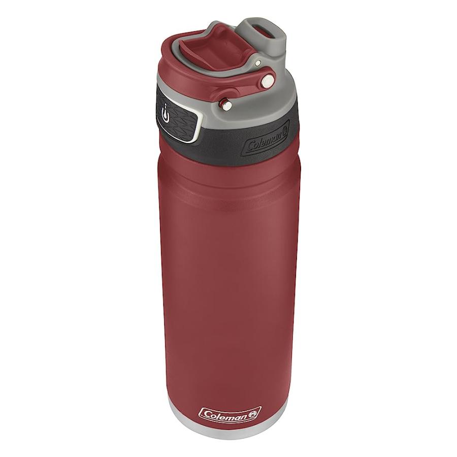 COLEMAN FREEFLOW AUTOSEAL INSULATED STAINLESS STEEL WATER BOTTLE 40 OUNCE , HERITAGE RED | Coleman