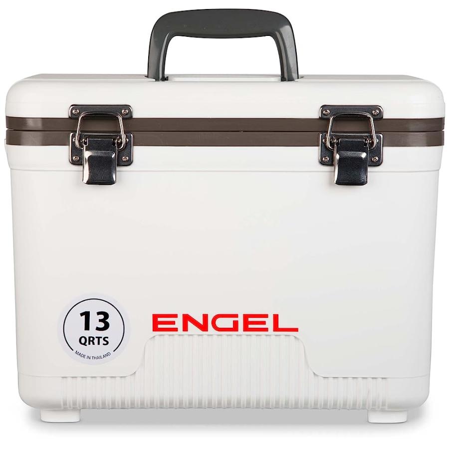ENGEL UC13 13QT LEAK-PROOF, AIR TIGHT, DRYBOX COOLER AND SMALL HARD SHELL LUNCHBOX FOR MEN AND WOMEN IN WHITE | 