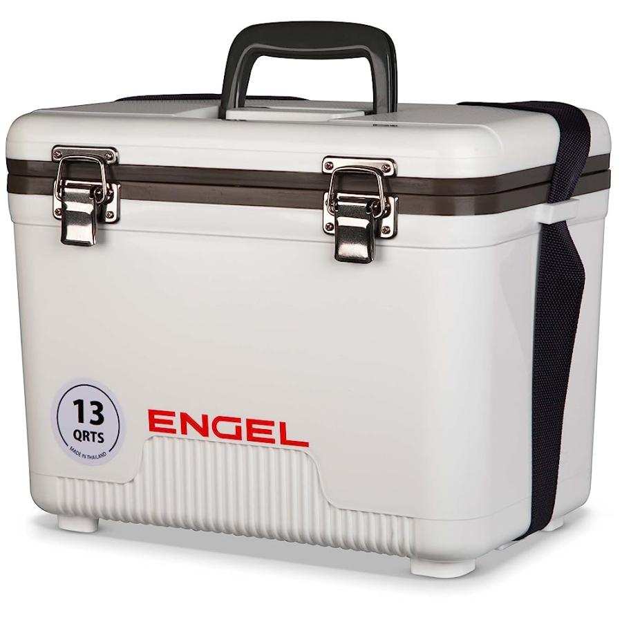 ENGEL UC13 13QT LEAK-PROOF, AIR TIGHT, DRYBOX COOLER AND SMALL HARD SHELL LUNCHBOX FOR MEN AND WOMEN IN WHITE |  | 01