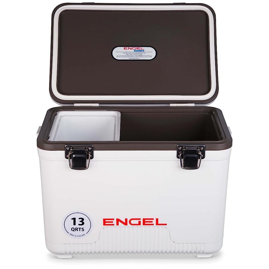 ENGEL UC13 13QT LEAK-PROOF, AIR TIGHT, DRYBOX COOLER AND SMALL HARD SHELL LUNCHBOX FOR MEN AND WOMEN IN WHITE |  | 06
