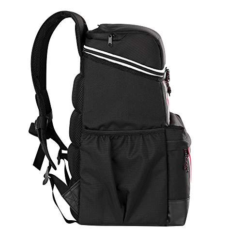 IGLOO 30 CAN LARGE PORTABLE INSULATED SOFT COOLER BACKPACK CARRY BAG, BLACK/RED | igloo | 05
