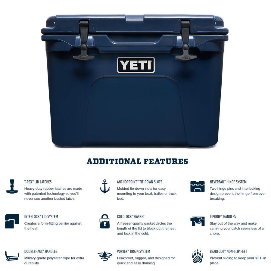 YETI Tundra 35 クーラー:YETIボックス、ネイビー | YETI | 05