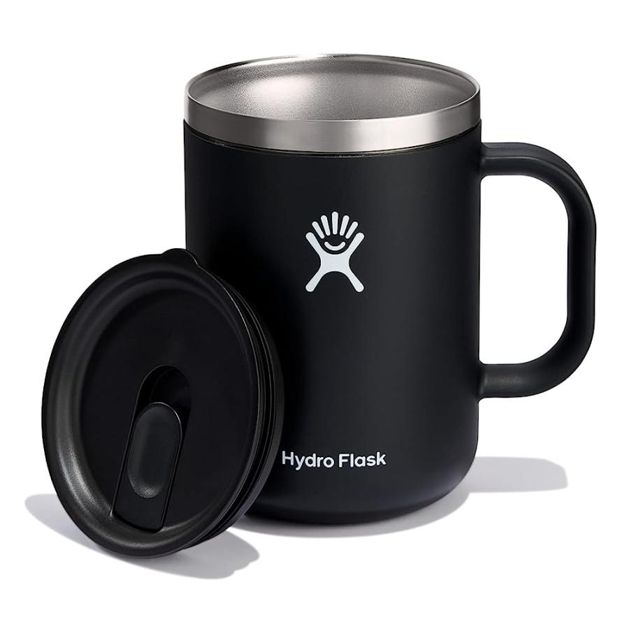 HYDRO FLASK MUG - STAINLESS STEEL REUSABLE TEA COFFEE TRAVEL MUG - VACUUM INSULATED, BPA-FREE, NON-TOXIC BLACK 24 OZ | HYDRO FLASK | 01