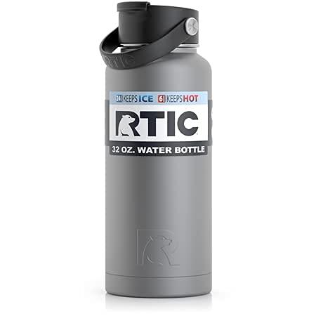 RTIC WATER BOTTLE, 32 OZ, GRAPHITE, DOUBLE VACUUM INSULATED WATER BOTTLE, STAINLESS STEEL FOR HOT & COLD DRINKS, SWEAT PROOF THERMOS, GREAT FOR T |  | 06