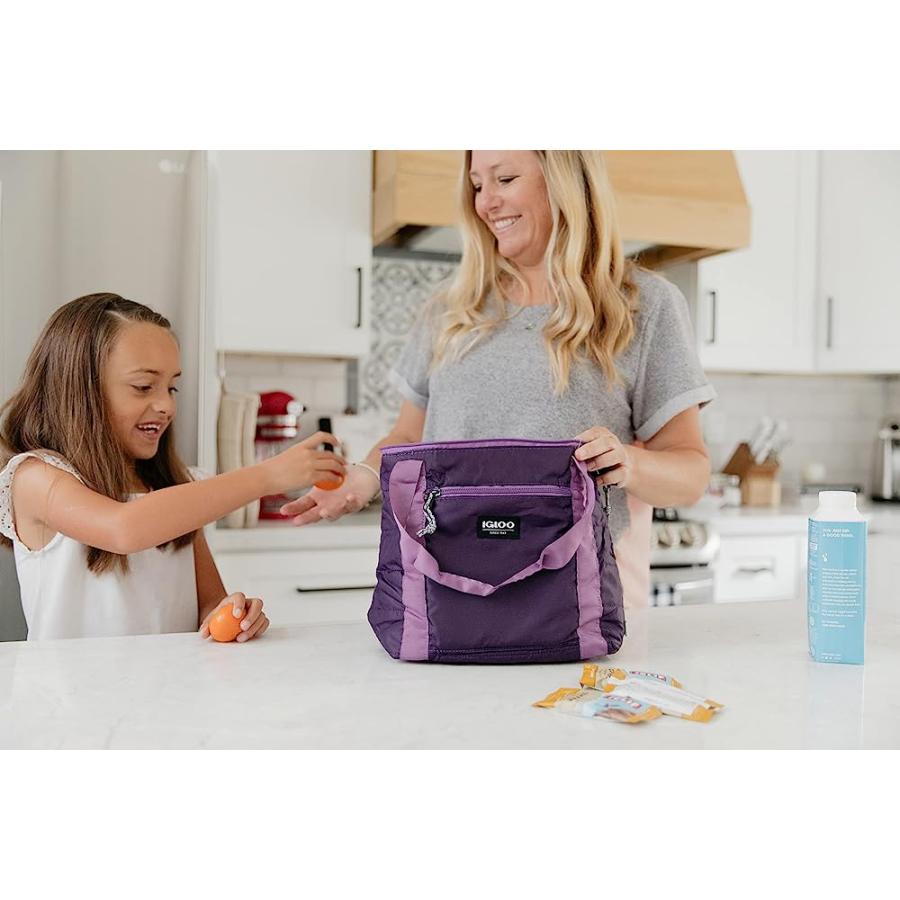 IGLOO EGGPLANT 10-CAN PACKABLE PUFFER ECO-FRIENDLY SOFTSIDED BAG | igloo | 02