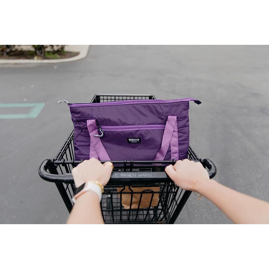 IGLOO EGGPLANT 10-CAN PACKABLE PUFFER ECO-FRIENDLY SOFTSIDED BAG | igloo | 04