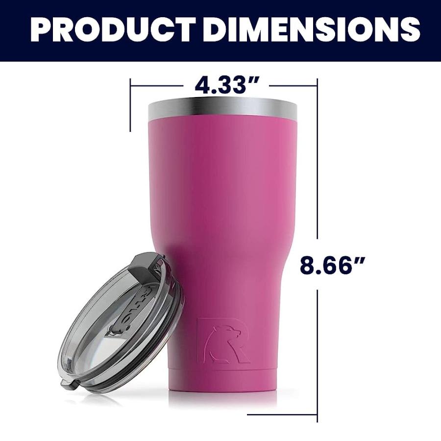 RTIC 30 OZ INSULATED TUMBLER STAINLESS STEEL COFFEE TRAVEL MUG WITH LID, SPILL PROOF, HOT BEVERAGE AND COLD, PORTABLE THERMAL CUP FOR CAR, CAMPIN |  | 01