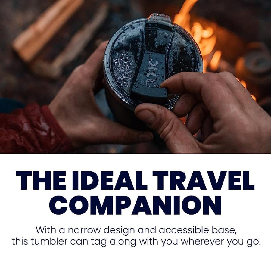 RTIC 30 OZ INSULATED TUMBLER STAINLESS STEEL COFFEE TRAVEL MUG WITH LID, SPILL PROOF, HOT BEVERAGE AND COLD, PORTABLE THERMAL CUP FOR CAR, CAMPIN |  | 04