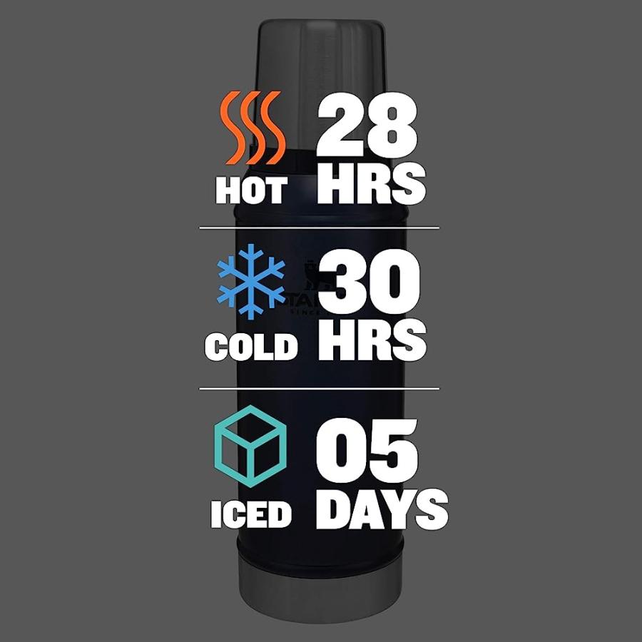 STANLEY CLASSIC VACUUM INSULATED WIDE MOUTH BOTTLE - BPA-FREE 18/8 STAINLESS STEEL THERMOS FOR COLD & HOT BEVERAGES KEEPS LIQUID HOT OR COLD FOR | STANLEY | 04