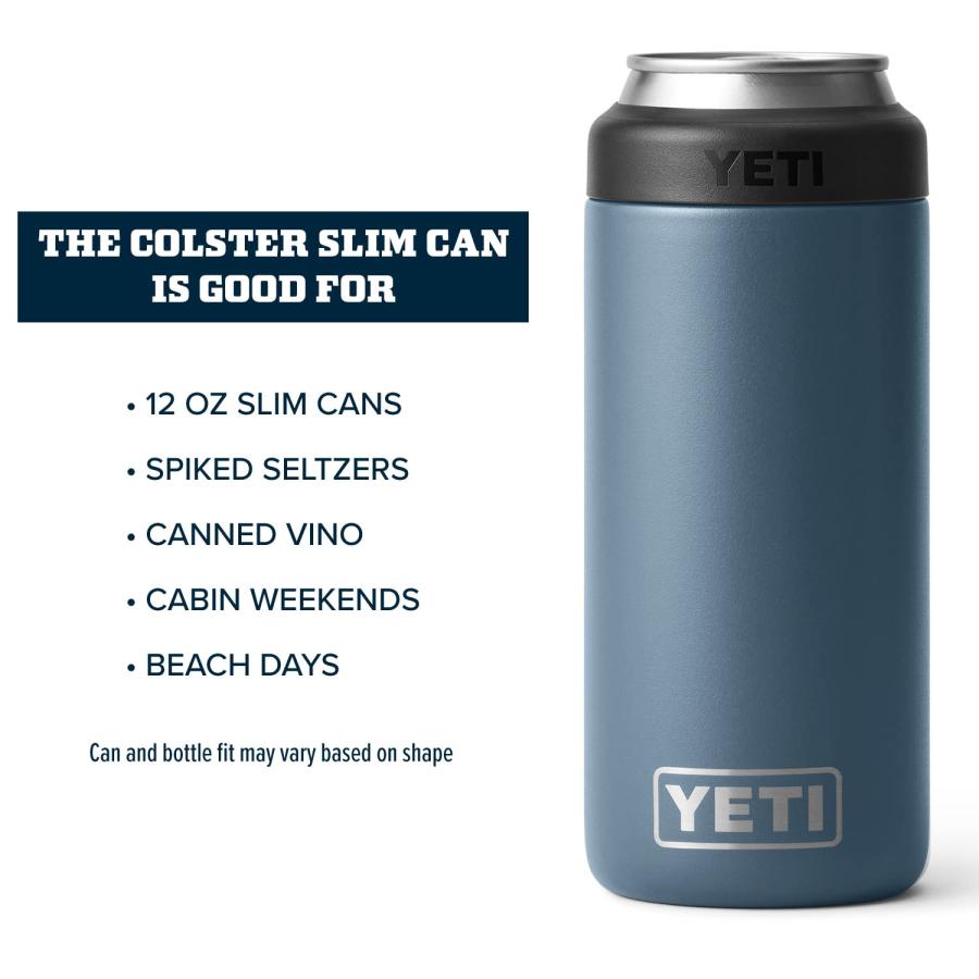 YETI Rambler 12オンス コルスター スリム缶クーラー:YETI 真空断熱 ステンレス製、ノルディックブルー | YETI | 03
