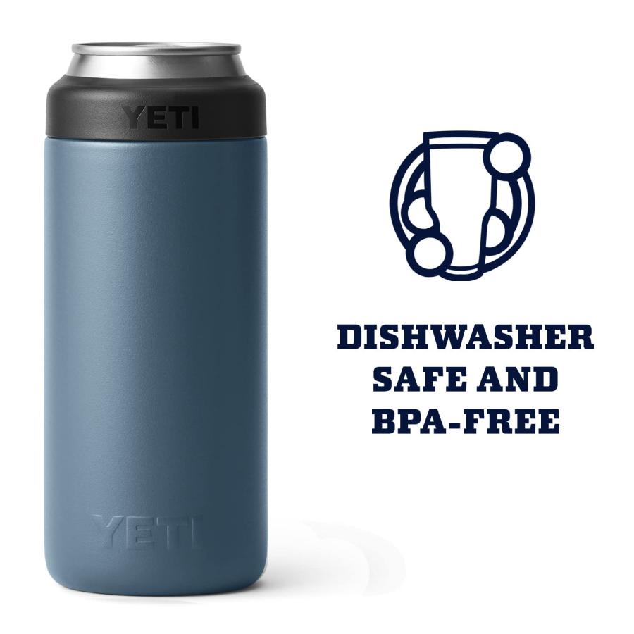 YETI Rambler 12オンス コルスター スリム缶クーラー:YETI 真空断熱 ステンレス製、ノルディックブルー | YETI | 04