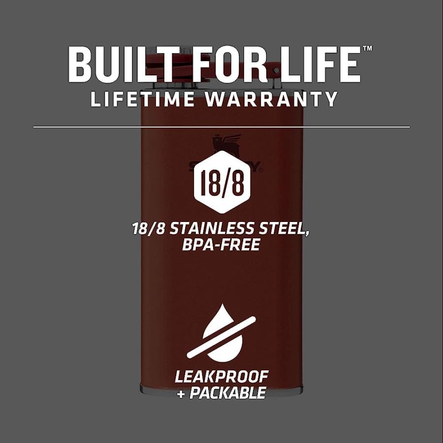 STANLEY EASY FILL WIDE MOUTH FLASK 8OZ CINNAMON | STANLEY | 02