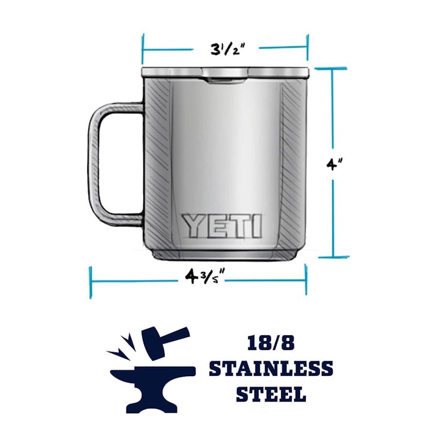 YETI RAMBLER 10 OZ STACKABLE MUG, VACUUM INSULATED, STAINLESS STEEL WITH MAGSLIDER LID, HIGH DESERT CLAY | YETI | 01