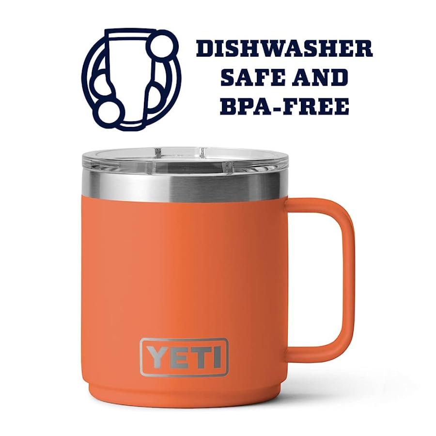 YETI RAMBLER 10 OZ STACKABLE MUG, VACUUM INSULATED, STAINLESS STEEL WITH MAGSLIDER LID, HIGH DESERT CLAY | YETI | 03