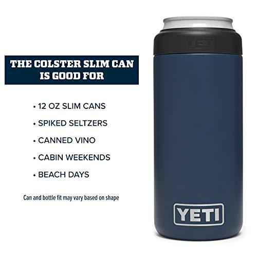 YETI Rambler 12オンス コルスター スリム缶クーラー:YETI 真空断熱 ステンレス製、ネイビー | YETI | 03