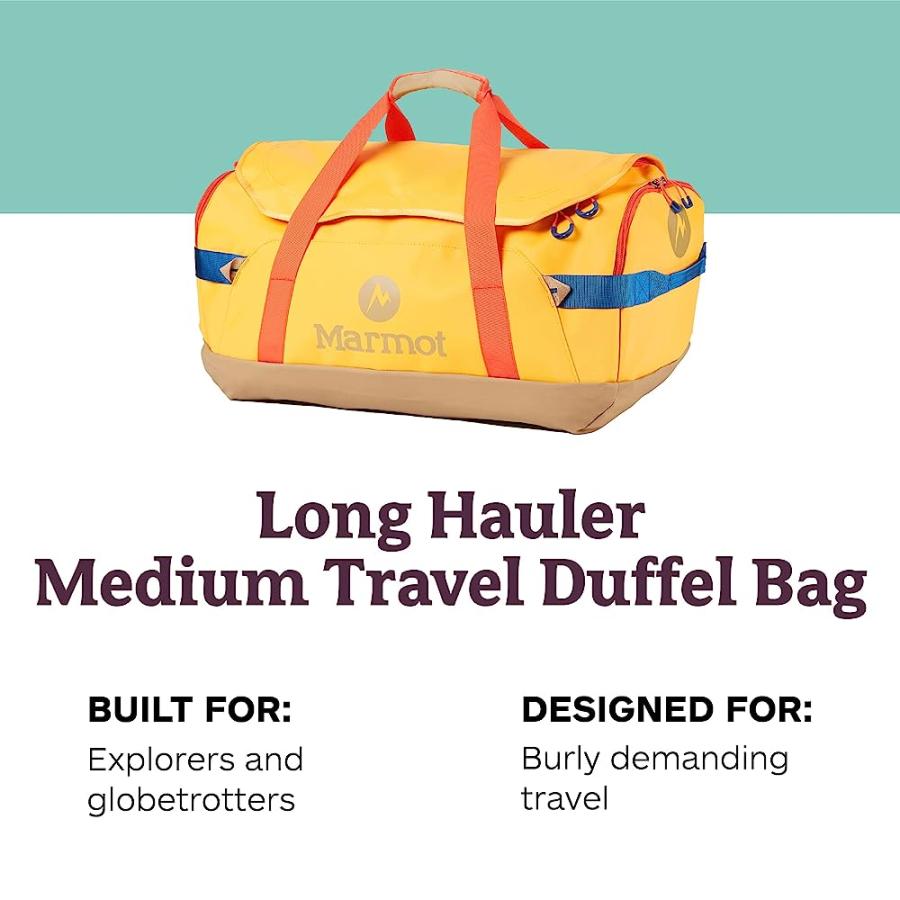 MARMOT UNISEX LONG HAULER TRAVEL DUFFEL BAG | DURABLE, WEATHER- RESISTANT | 3050CI (50 LITER), SOLAR/SHETLAND, MEDIUM | Marmot | 01