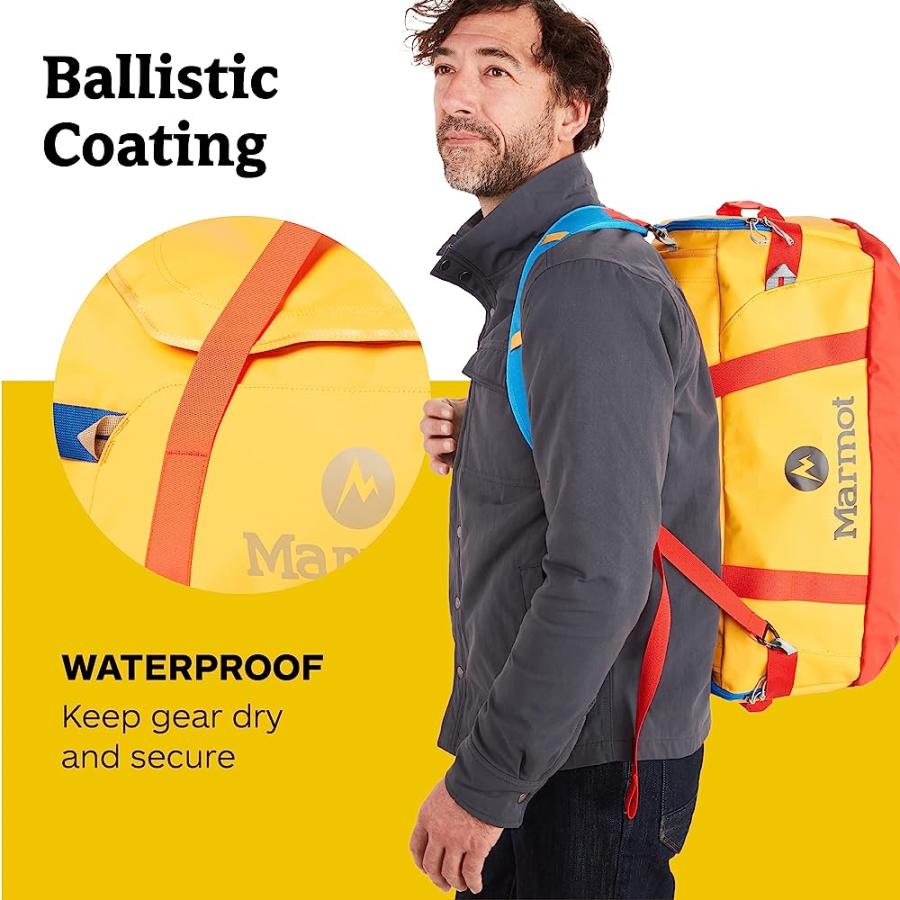 MARMOT UNISEX LONG HAULER TRAVEL DUFFEL BAG | DURABLE, WEATHER- RESISTANT | 3050CI (50 LITER), SOLAR/SHETLAND, MEDIUM | Marmot | 02