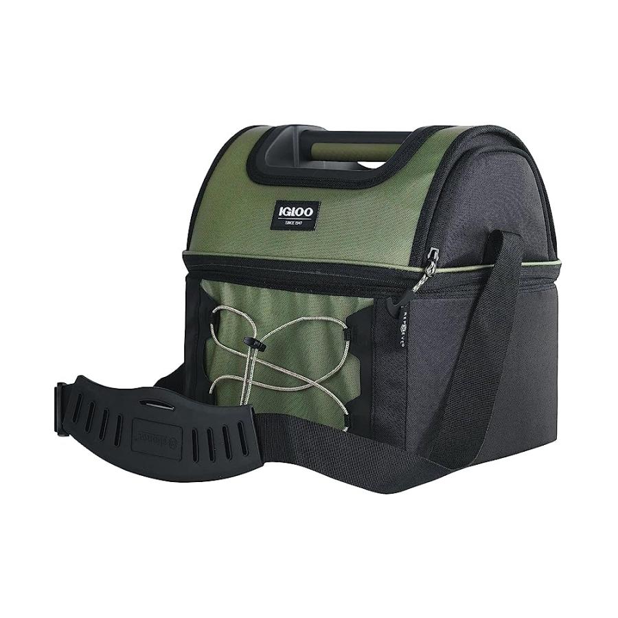 IGLOO 16-CAN DUAL COMPARTMENT INSULATED GRIPPER LUNCH BAG,GREEN | igloo | 02