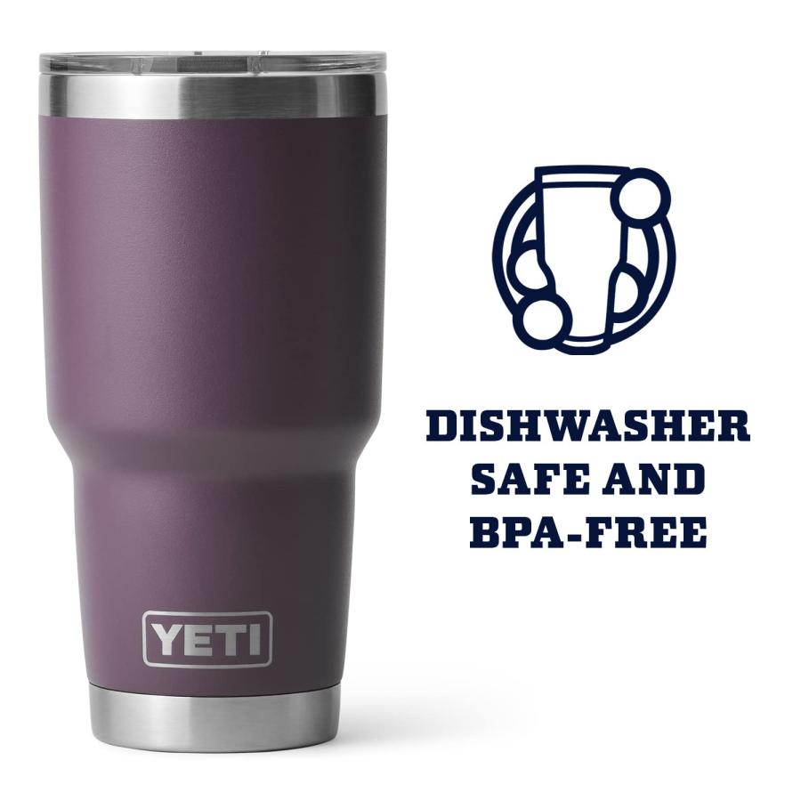 YETI Rambler 30オンス タンブラー マグスライダー蓋付き 真空断熱 ステンレス製、ノルディックパープル | YETI | 03