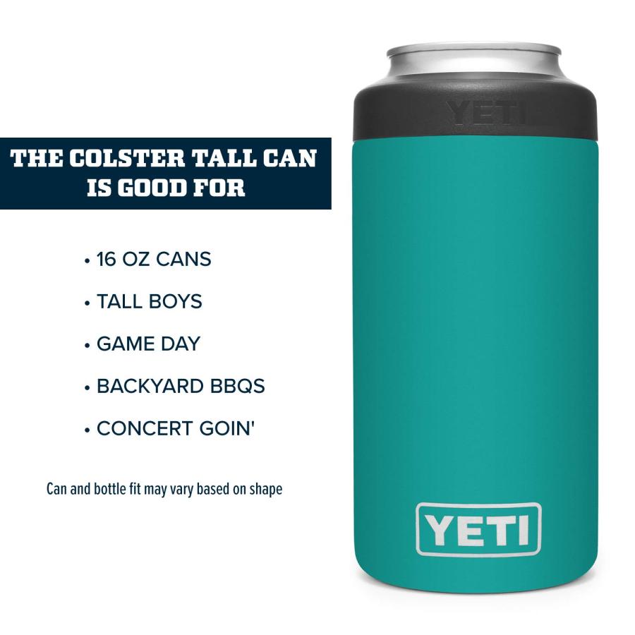 YETI Rambler 16オンス コルスター トール缶クーラー:YETI 真空断熱 ステンレス製、アクアファーブルー | YETI | 03