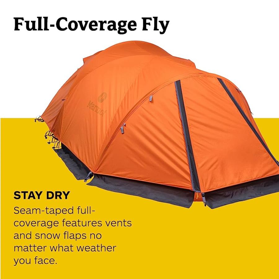 MARMOT THOR 3-PERSON TENT | EASY SET-UP, WATER-RESISTANT, STORM READY, BLAZE, 3 PERSON | Marmot | 02
