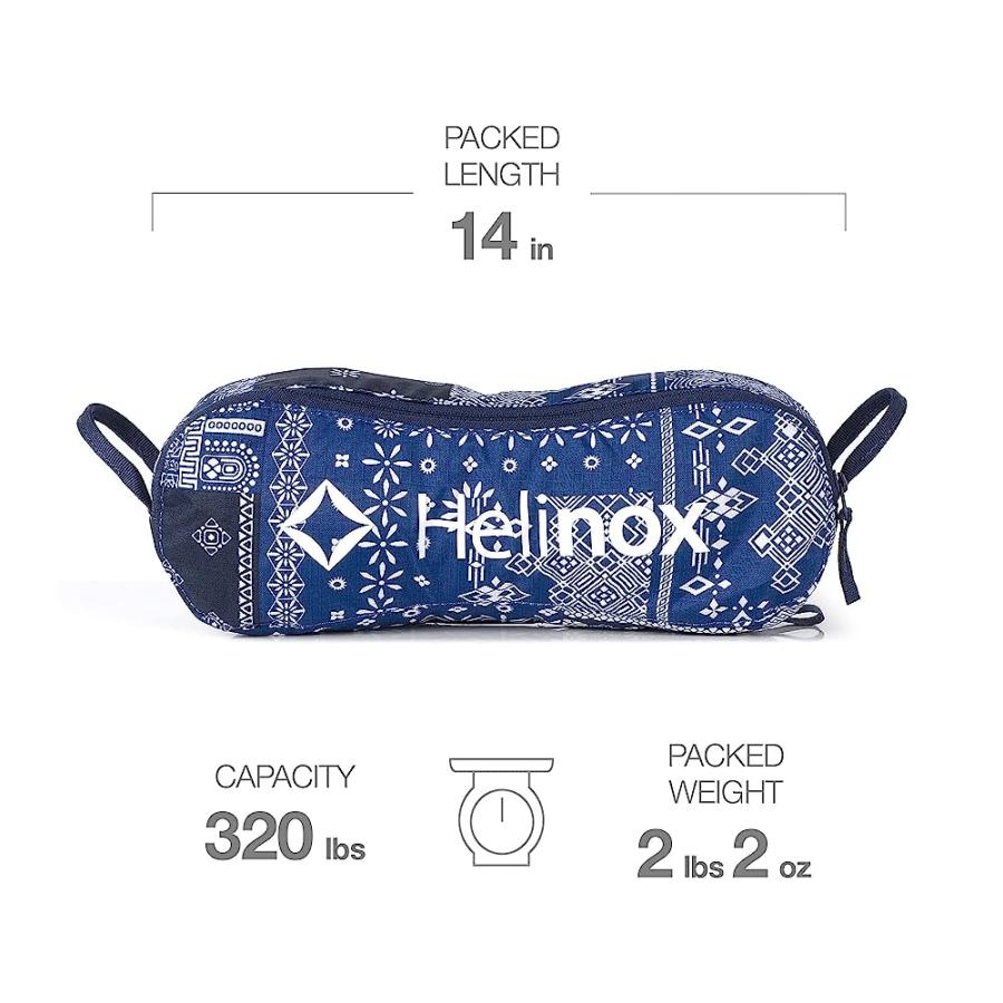 HELINOX CHAIR ONE ORIGINAL LIGHTWEIGHT, COMPACT, COLLAPSIBLE CAMPING CHAIR, BLUE BANDANA | Helinox | 01