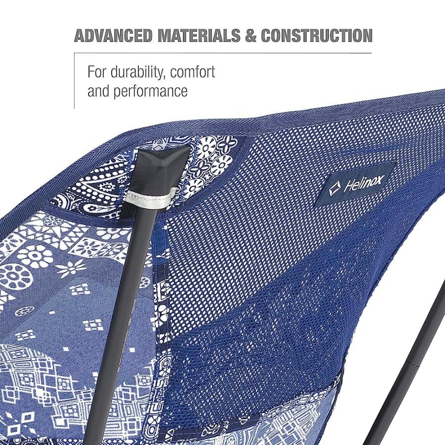 HELINOX CHAIR ONE ORIGINAL LIGHTWEIGHT, COMPACT, COLLAPSIBLE CAMPING CHAIR, BLUE BANDANA | Helinox | 04