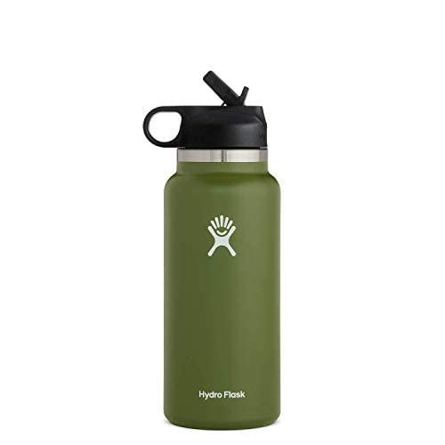 HYDRO FLASK 32 OZ WIDE MOUTH STRAW LID OLIVE | HYDRO FLASK
