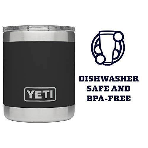 YETI Rambler 10オンス ローボール 蓋付き 真空断熱 ステンレス製、ブラック | YETI | 04