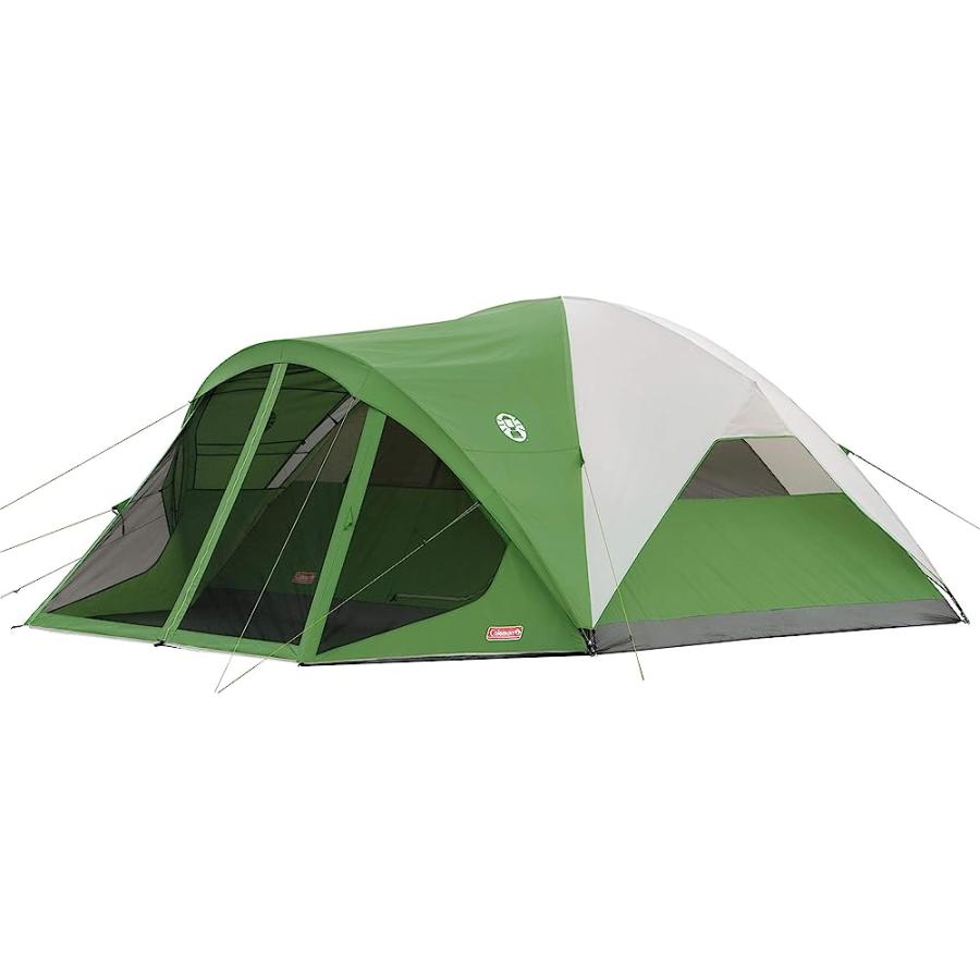COLEMAN CAMPING TENT WITH SCREEN ROOM | 8 PERSON EVANSTON DOME TENT WITH SCREENED PORCH | Coleman