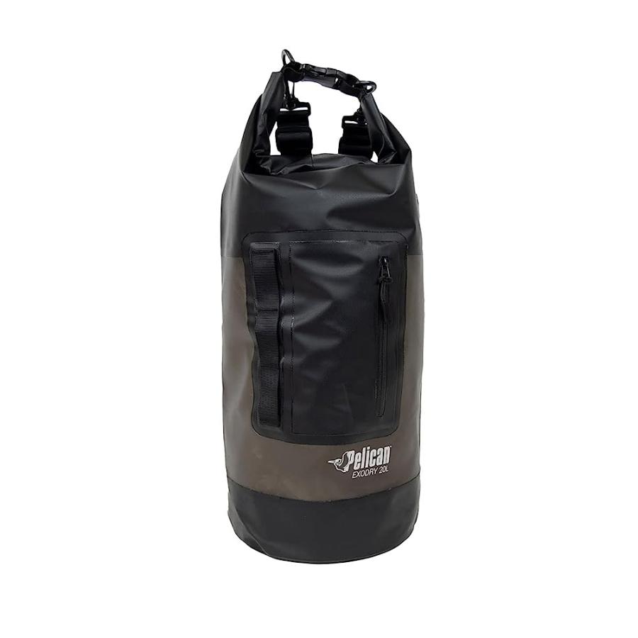 PELICAN EXODRY 20L MEDIUM DRYBAG BLACK WATERPROOF SHOULDER STRAPS THICK & LIGHTWEIGHT ROLL TOP DRY COMPRESSION KEEPS GEAR DRY FOR KAYAKING, RAFTI | PELICAN PRODUCTS | 01