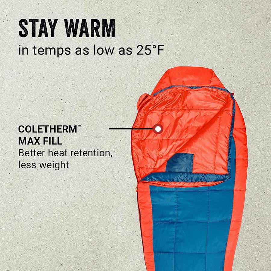 Coleman Sleeping Bag Kompact 25°F Mummy Sleeping Bag, Tiger Lily | Coleman | 01