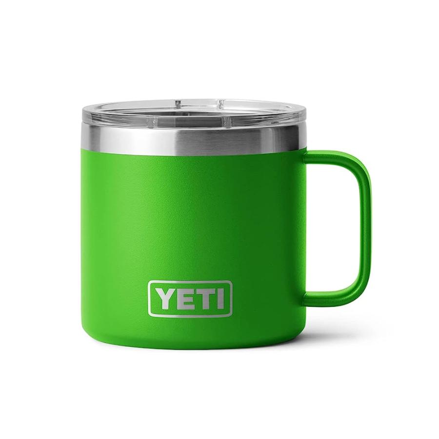 YETI RAMBLER 14 OZ MUG, VACUUM INSULATED, STAINLESS STEEL WITH MAGSLIDER LID, CANOPY GREEN | YETI | 02