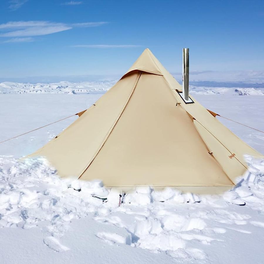 KINGCAMP TORINO HOT TENT WITH STOVE JACK WIND-PROOF CANVAS TENT FOR 4 SEASONS CAMPING TEEPEE HOT TENT WITH SNOW SKIRT HIKING HUNTING LUXURY CAMPI | KingCamp | 07