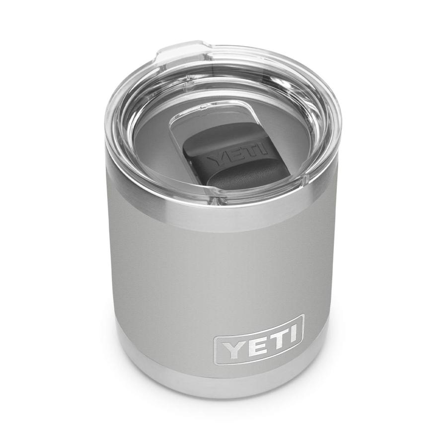 YETI Rambler 10オンス ローボール マグスライダー蓋付き 真空断熱 ステンレス製、グラネットグレー | YETI