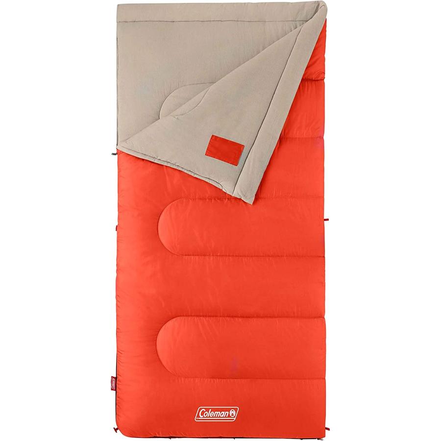 Coleman Sleeping Bag 30°F Big and Tall Sleeping Bag Oak Point Sleeping Bag, Orange | Coleman