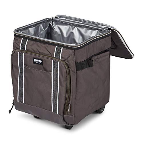IGLOO 40 CAN LARGE PORTABLE INSULATED SOFT COOLER WITH ROLLING WHEELS, OLIVE | igloo | 05