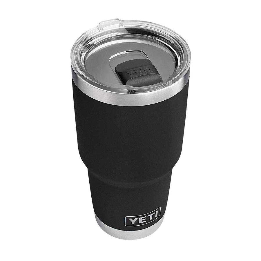 YETI Rambler 30オンス タンブラー マグスライダー蓋付き 真空断熱 ステンレス製、ブラック | YETI