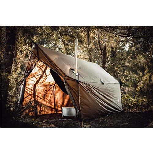 ONETIGRIS TEGIMEN HAMMOCK HOT TENT WITH STOVE JACK, SPACIOUS VERSATILE WALL TENT WITH SNOW SKIRT, 3000MM WATERPROOF WITH ZIPPERED TENT BAG |  | 06