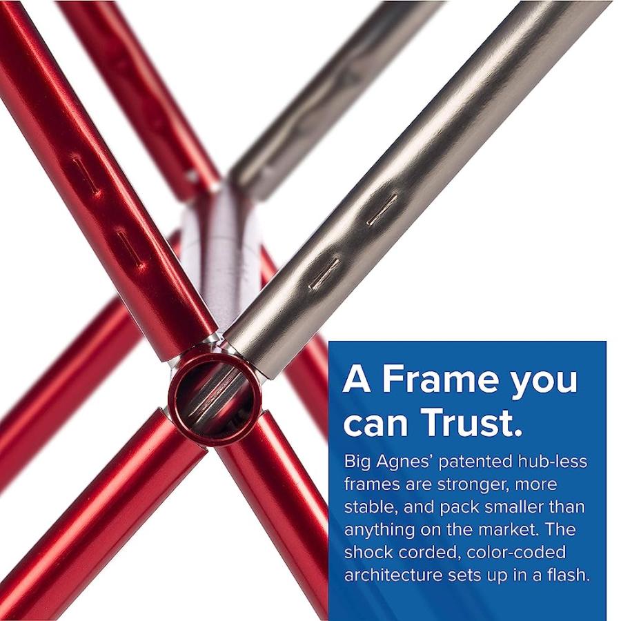 BIG AGNES MICA BASIN CHAIR- ULTRALIGHT, PORTABLE CHAIR FOR CAMPING AND BACKPACKING, BLUE/GRAY | BIG AGNES | 02